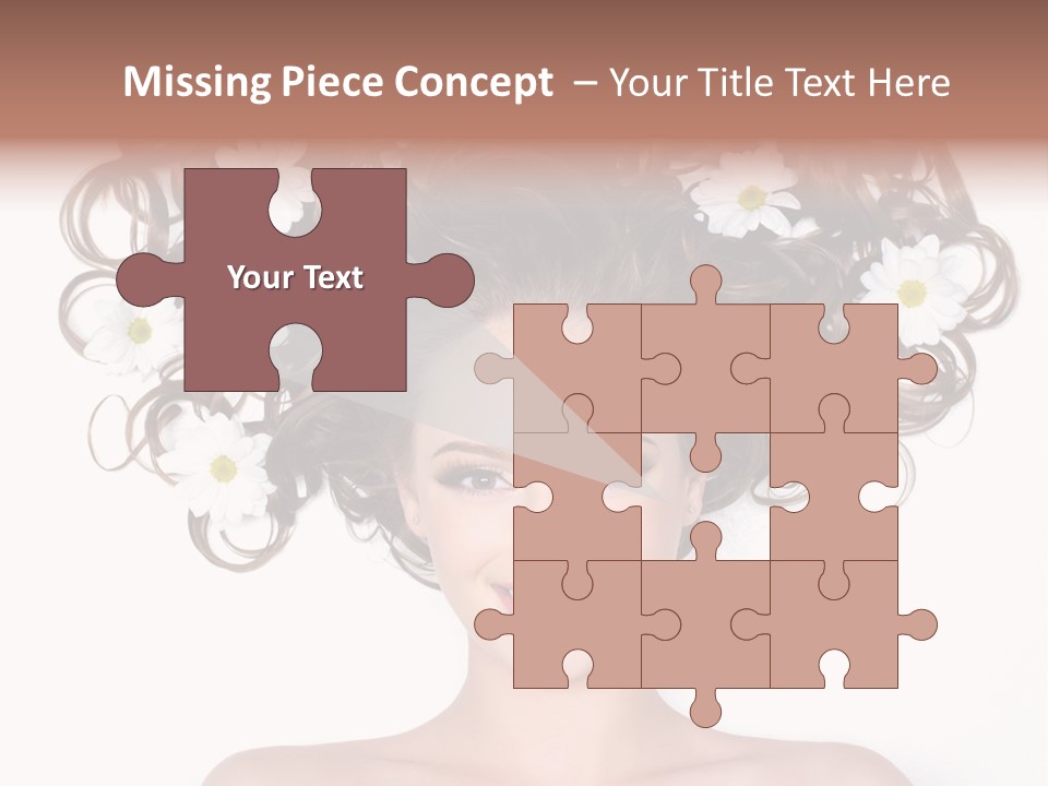 Long Chamomile Flower PowerPoint Template