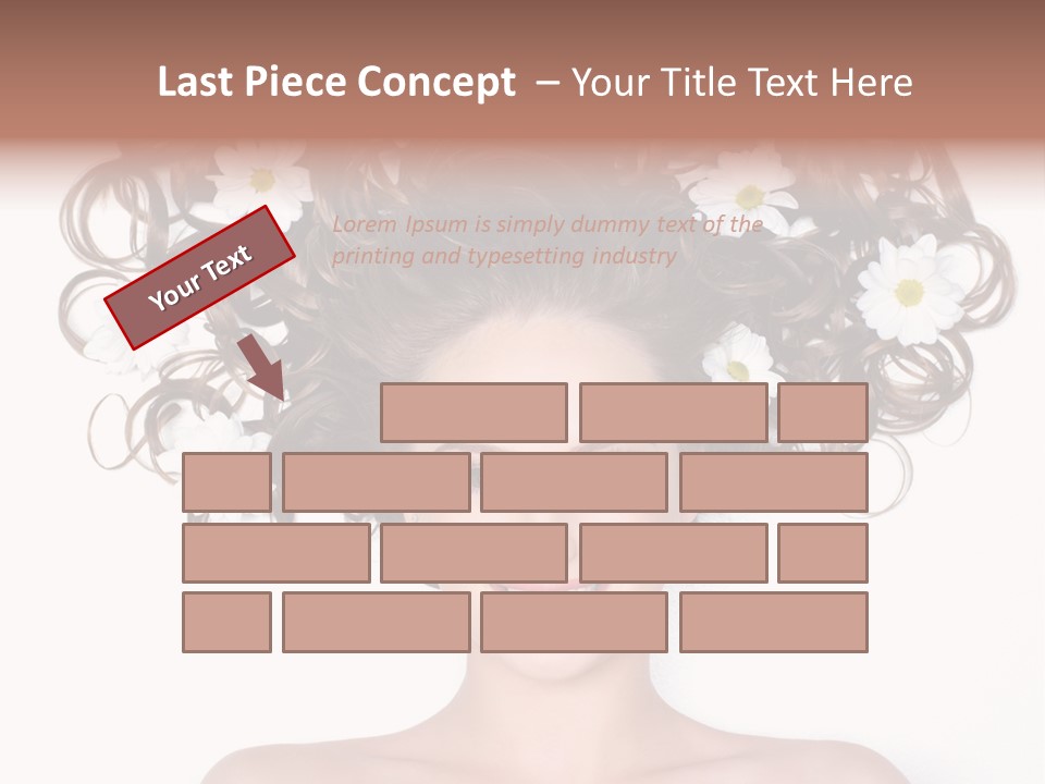 Long Chamomile Flower PowerPoint Template