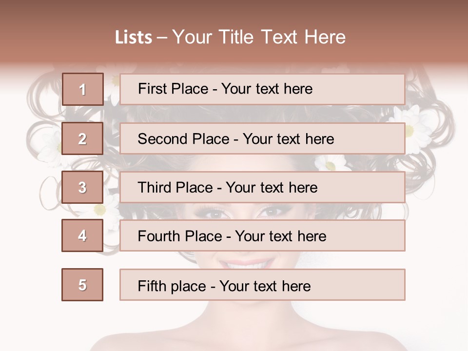 Long Chamomile Flower PowerPoint Template