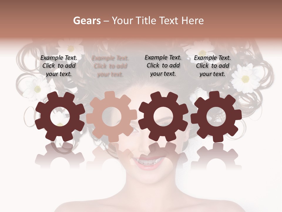 Long Chamomile Flower PowerPoint Template