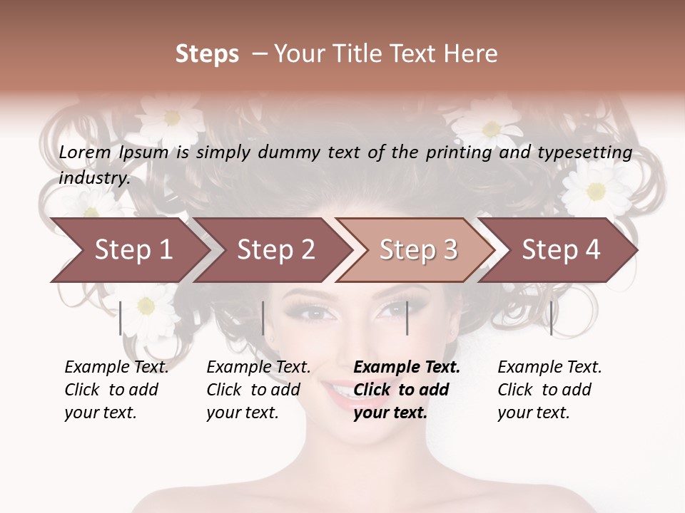 Long Chamomile Flower PowerPoint Template