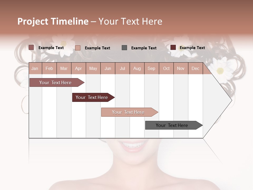 Long Chamomile Flower PowerPoint Template