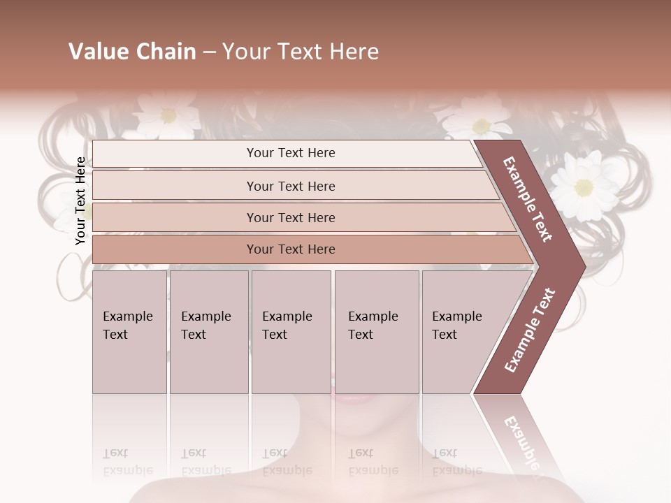 Long Chamomile Flower PowerPoint Template