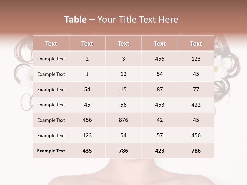 Long Chamomile Flower PowerPoint Template
