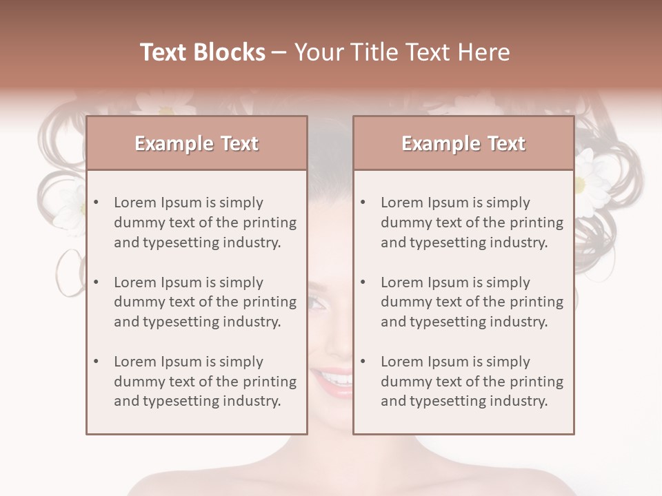 Long Chamomile Flower PowerPoint Template