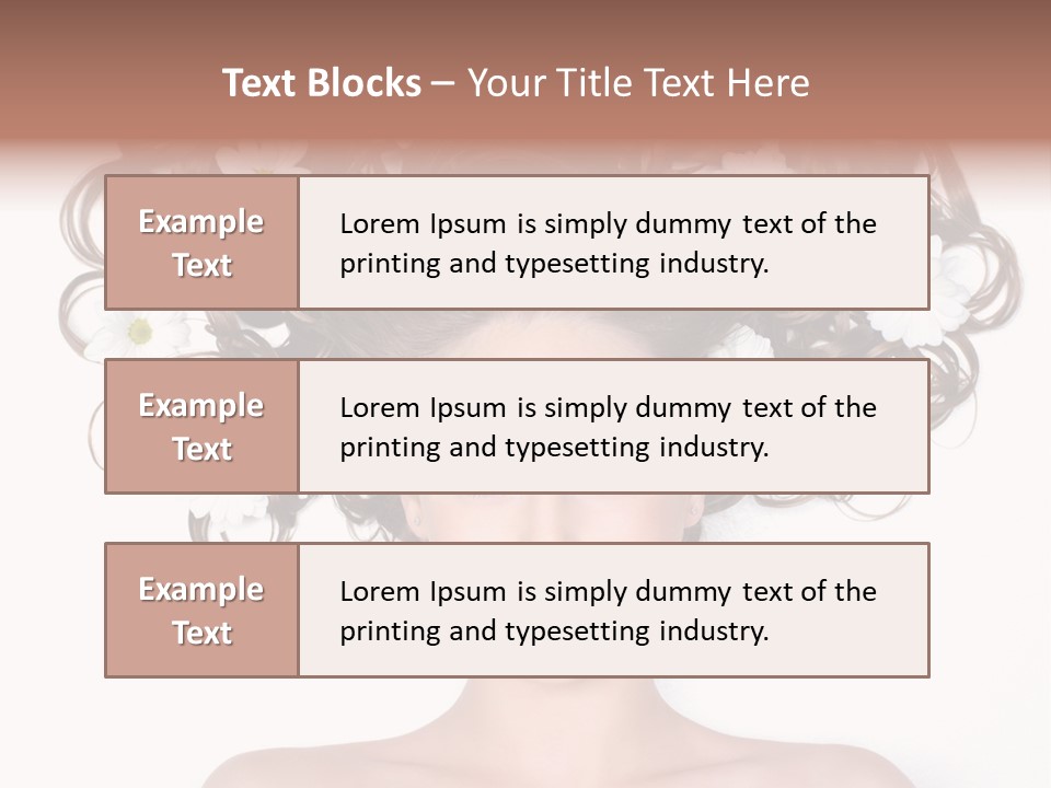 Long Chamomile Flower PowerPoint Template
