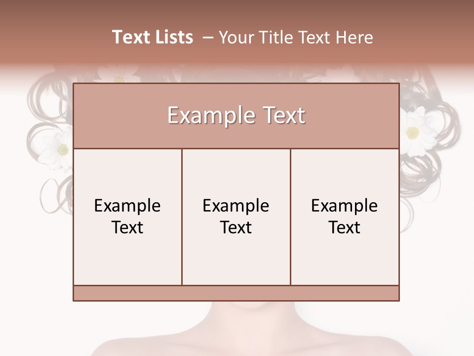 Long Chamomile Flower PowerPoint Template