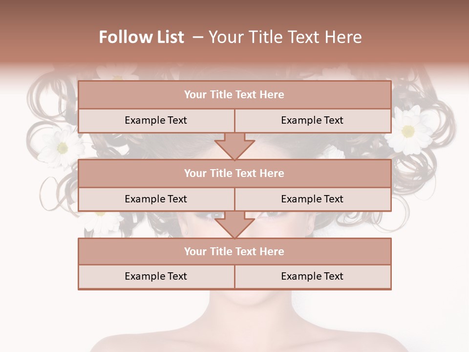 Long Chamomile Flower PowerPoint Template