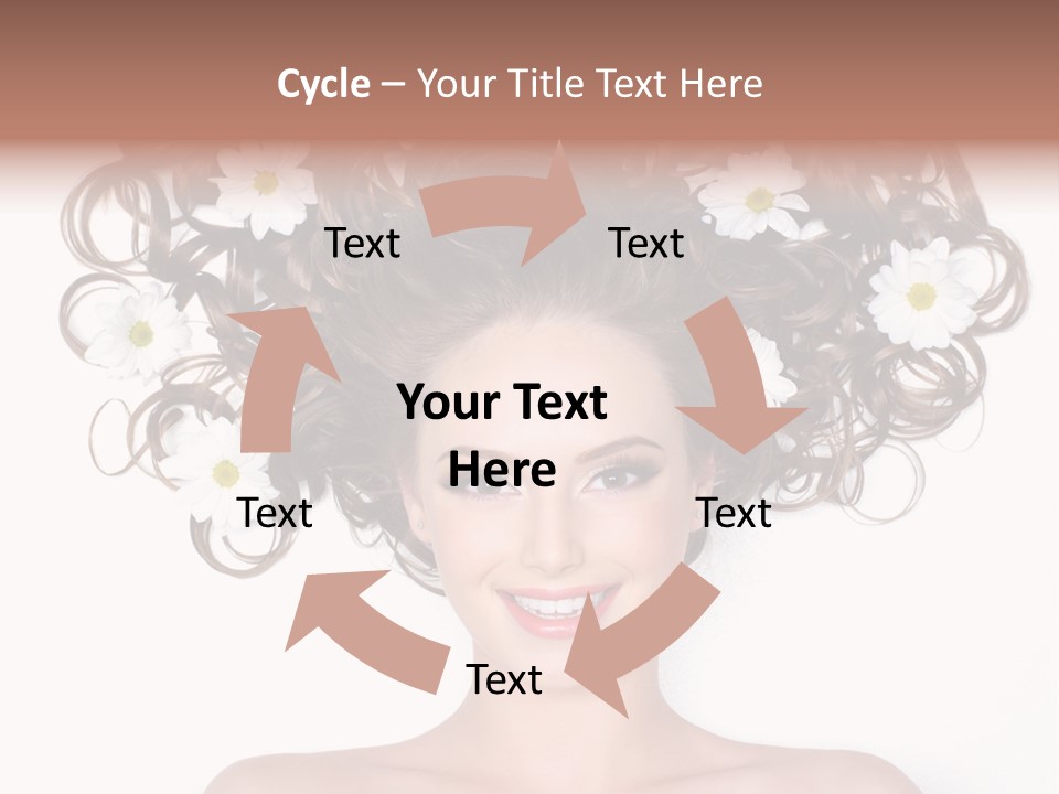 Long Chamomile Flower PowerPoint Template