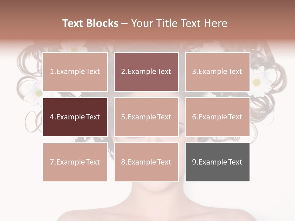 Long Chamomile Flower PowerPoint Template