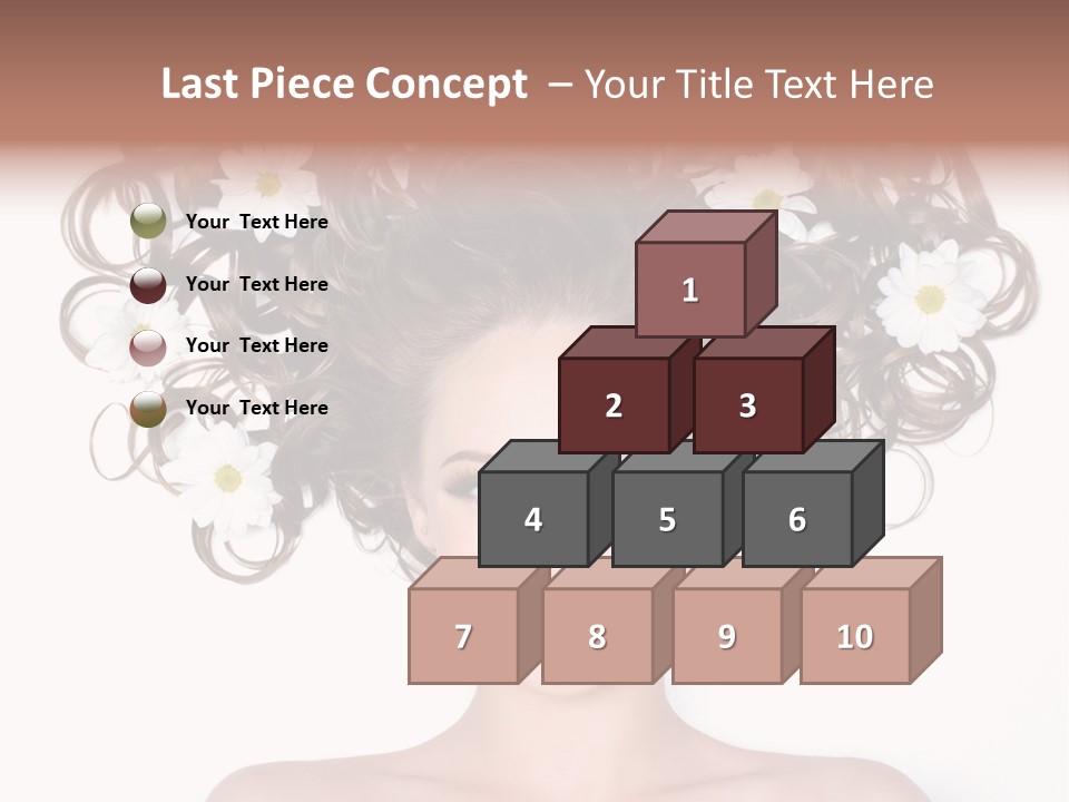 Long Chamomile Flower PowerPoint Template