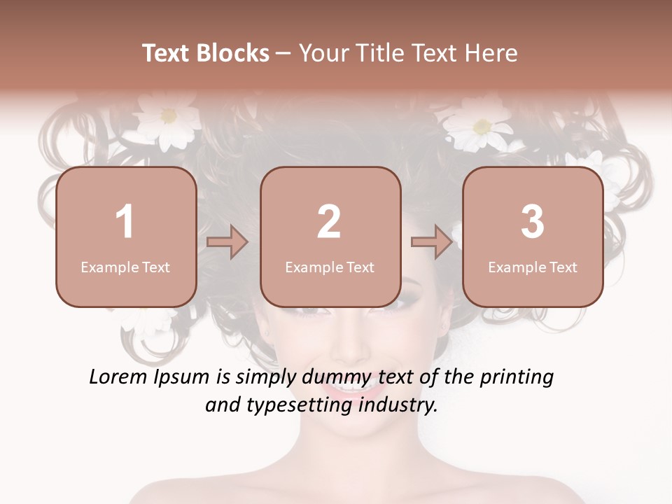 Long Chamomile Flower PowerPoint Template