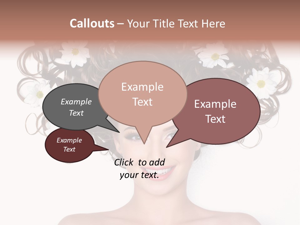 Long Chamomile Flower PowerPoint Template