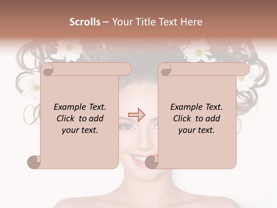 Long Chamomile Flower PowerPoint Template