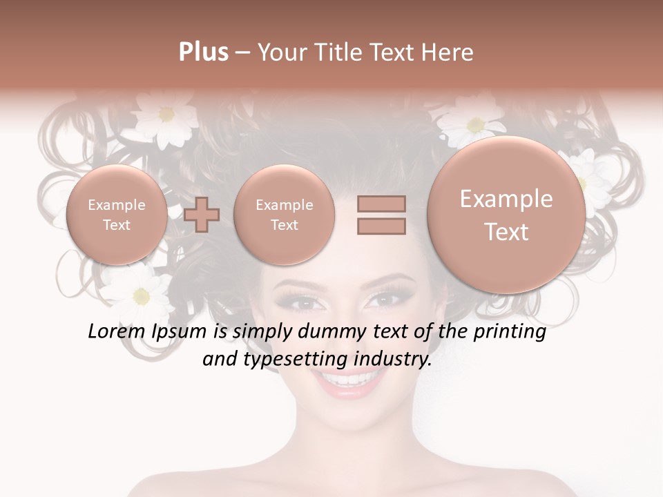 Long Chamomile Flower PowerPoint Template
