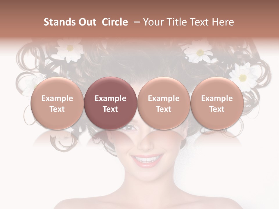 Long Chamomile Flower PowerPoint Template