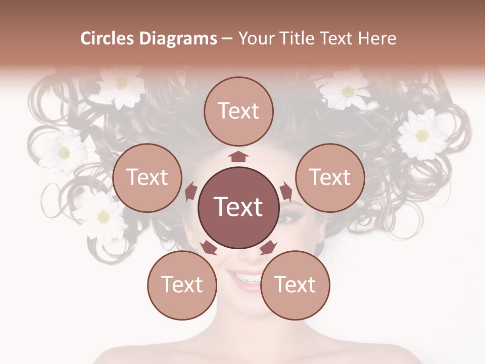 Long Chamomile Flower PowerPoint Template