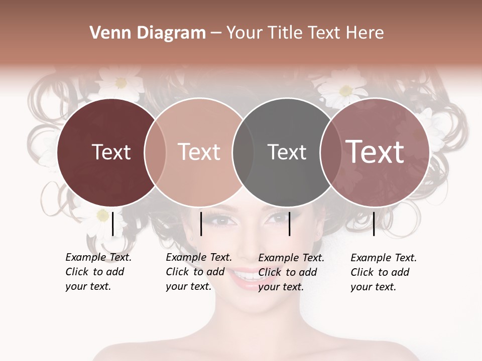 Long Chamomile Flower PowerPoint Template