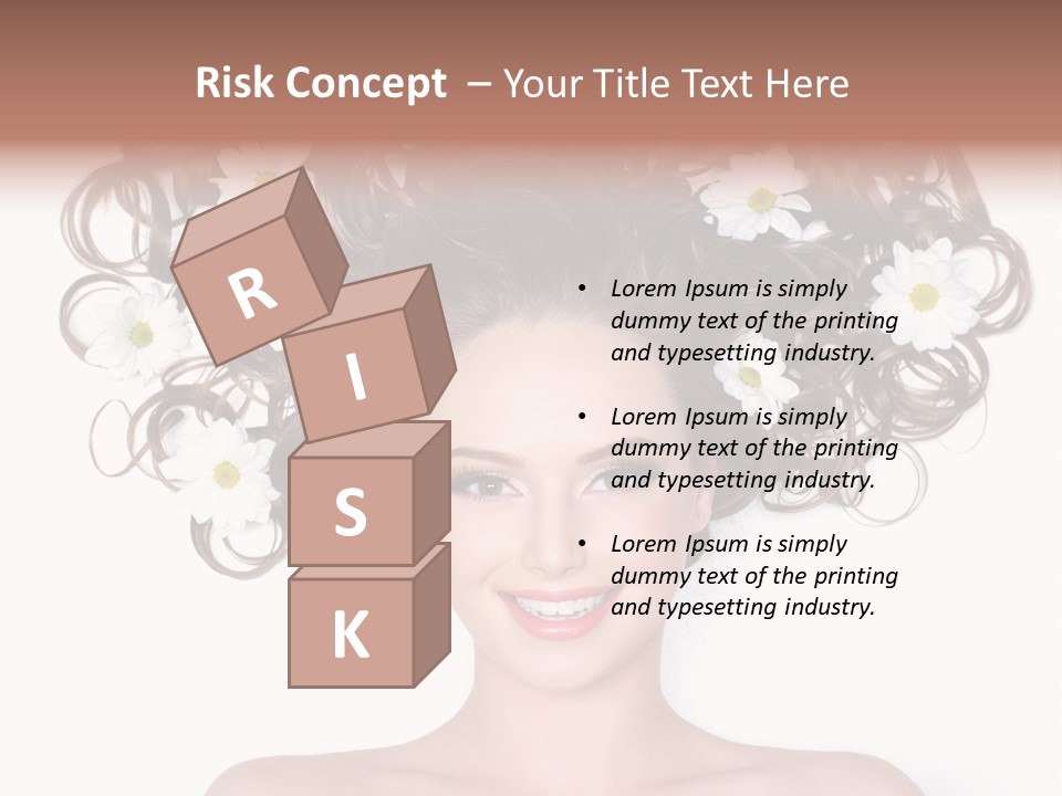 Long Chamomile Flower PowerPoint Template