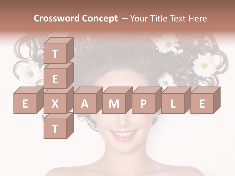 Long Chamomile Flower PowerPoint Template