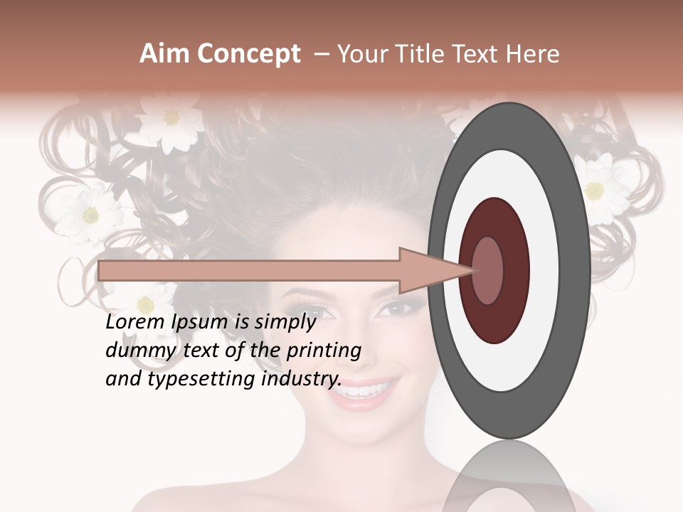 Long Chamomile Flower PowerPoint Template