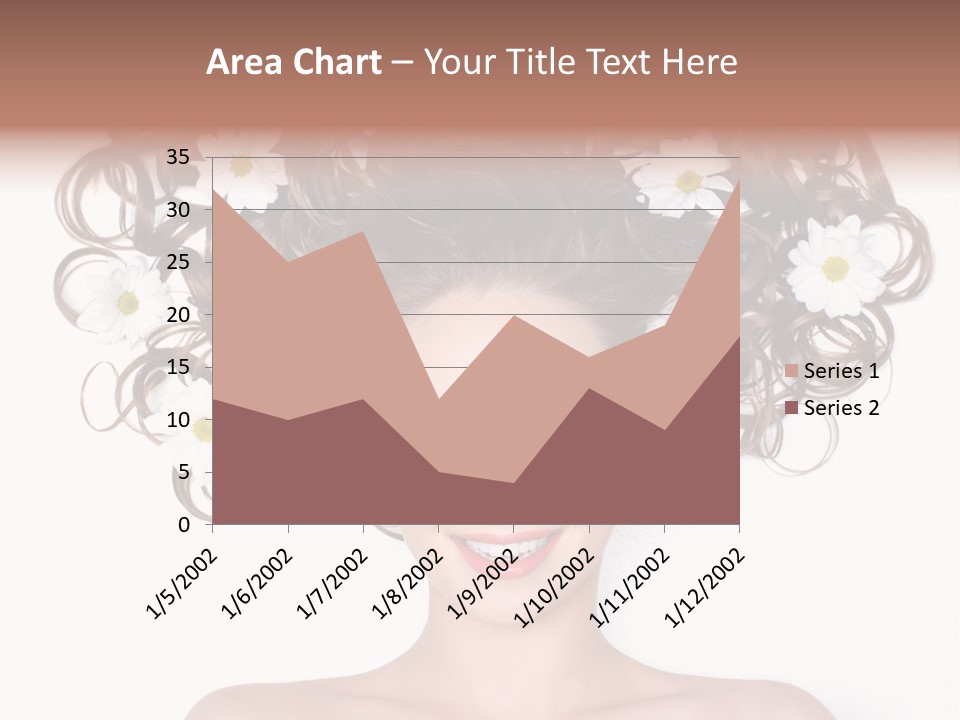 Long Chamomile Flower PowerPoint Template