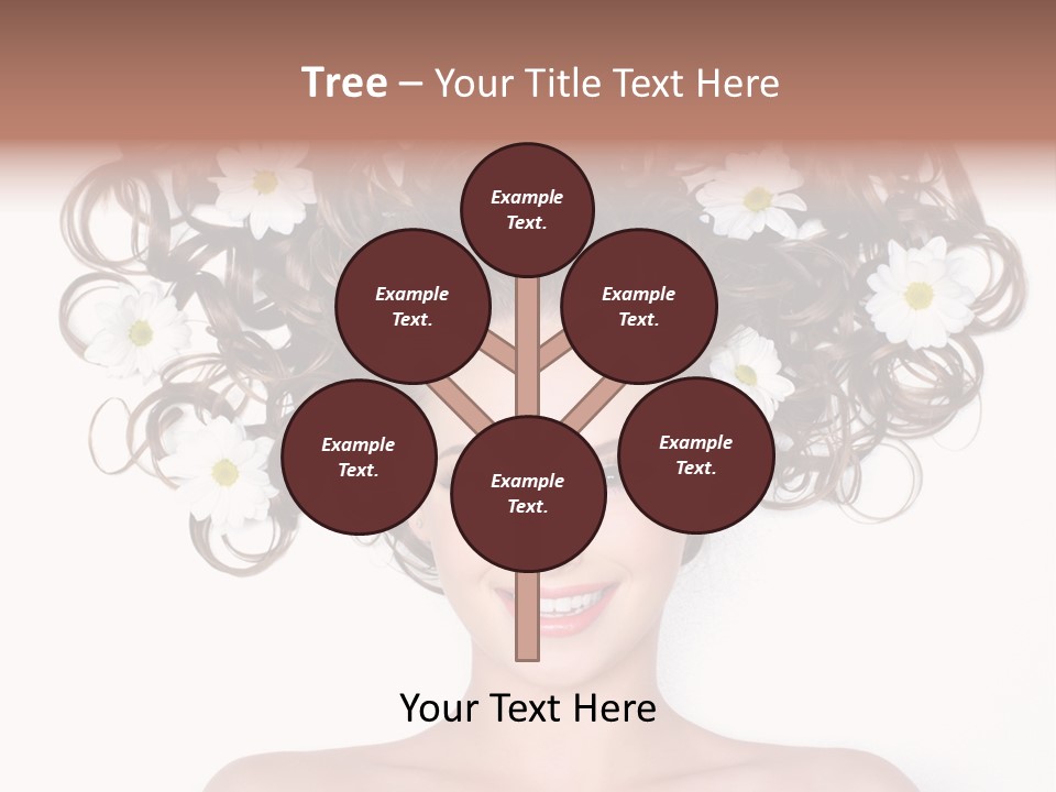 Long Chamomile Flower PowerPoint Template