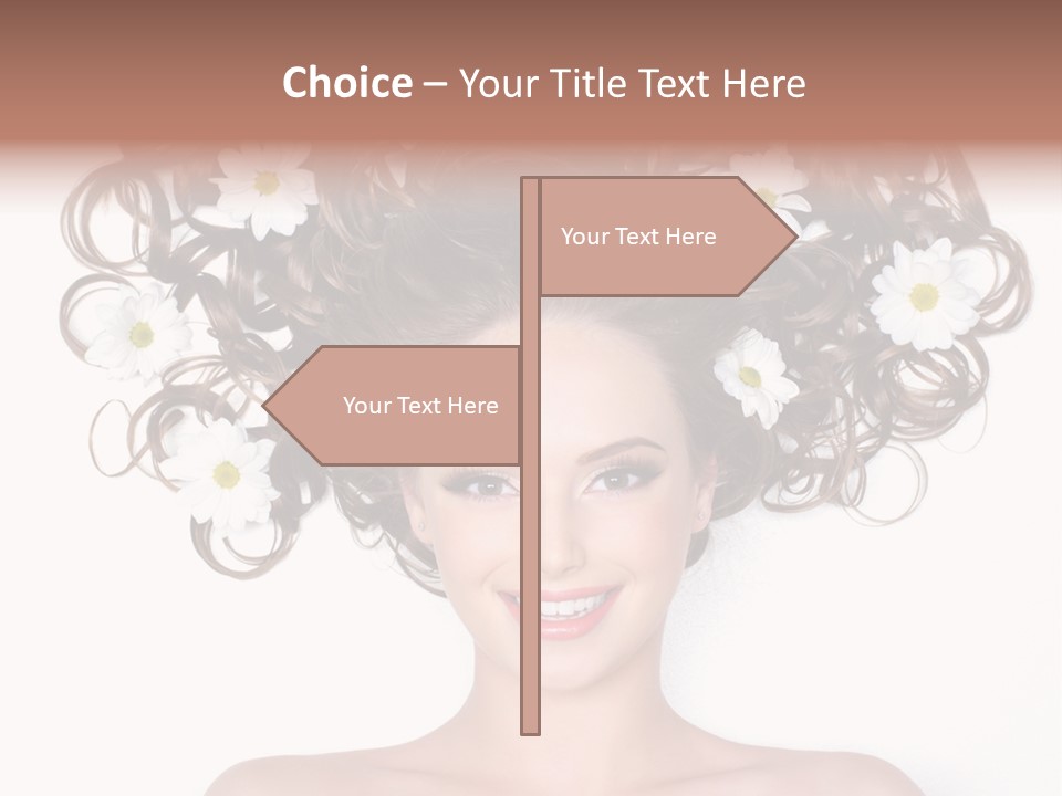 Long Chamomile Flower PowerPoint Template