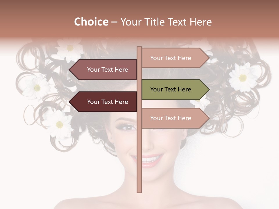 Long Chamomile Flower PowerPoint Template