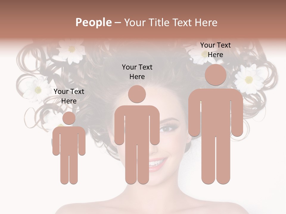 Long Chamomile Flower PowerPoint Template