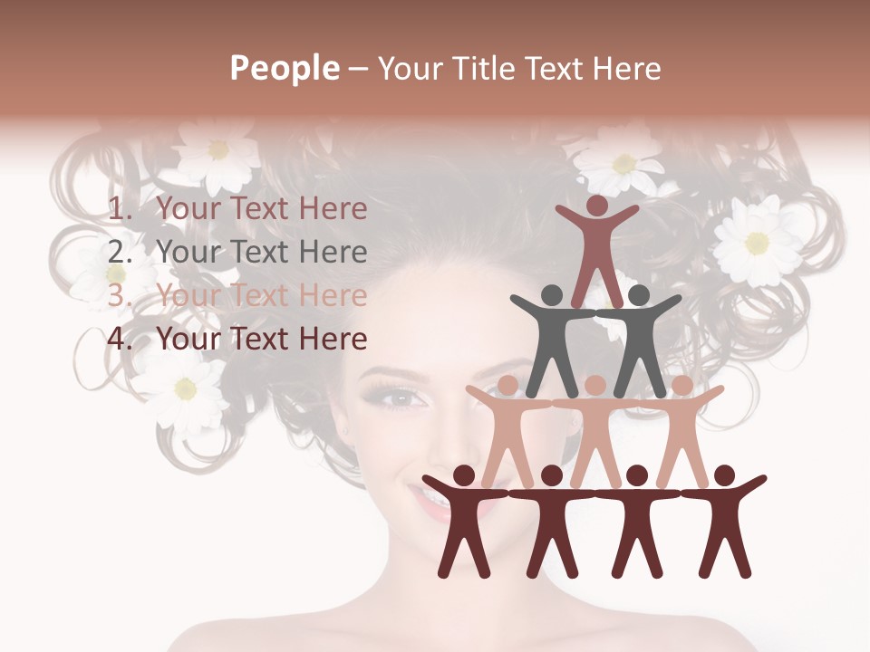 Long Chamomile Flower PowerPoint Template