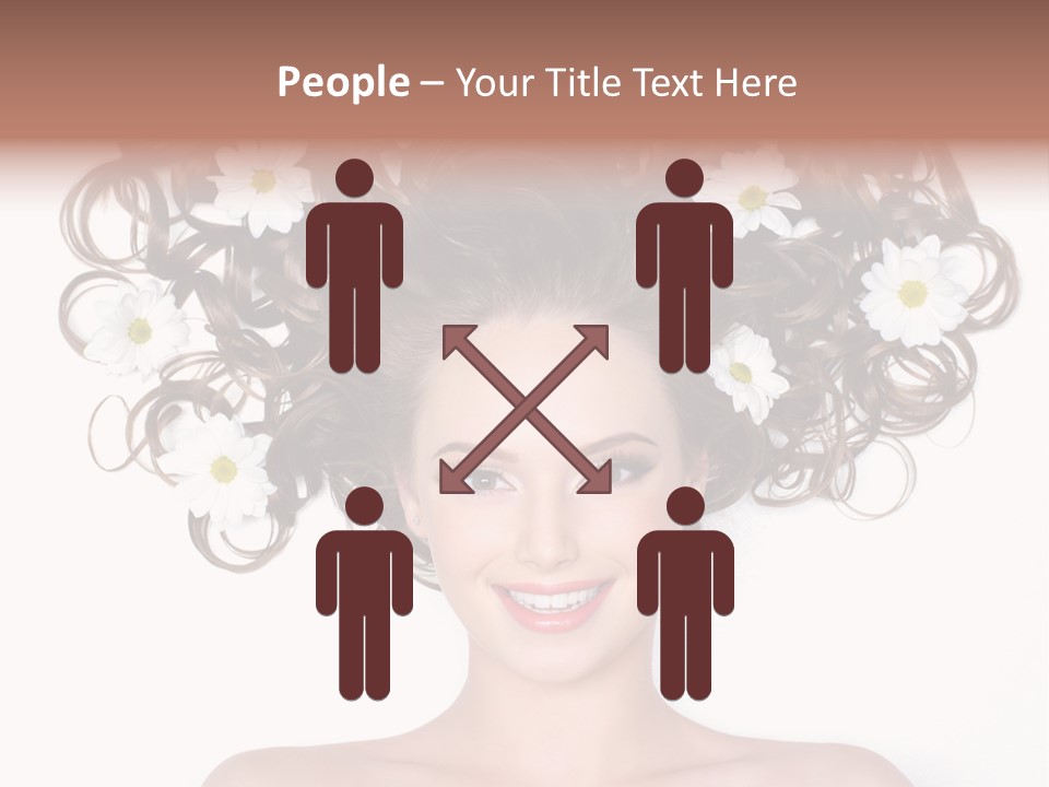 Long Chamomile Flower PowerPoint Template