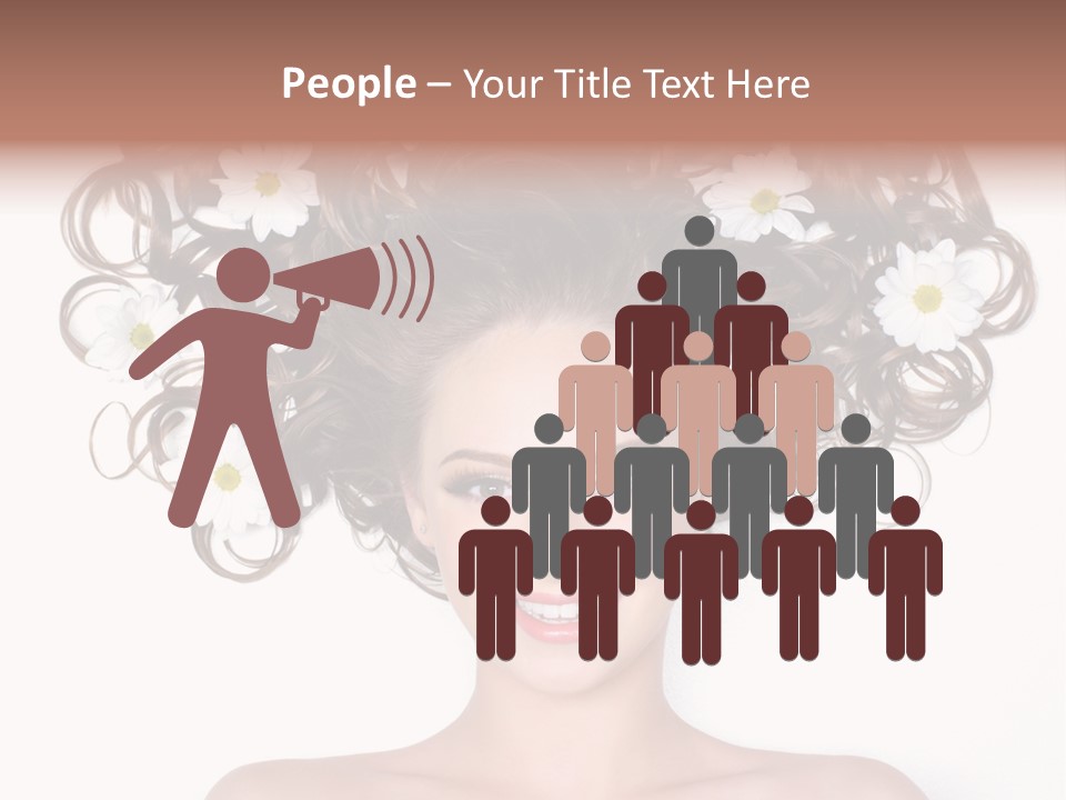 Long Chamomile Flower PowerPoint Template