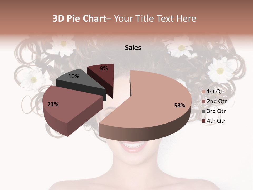 Long Chamomile Flower PowerPoint Template