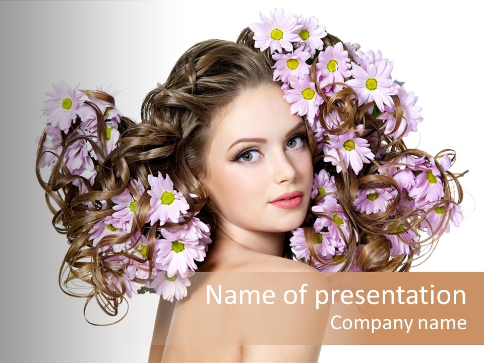 Young Caucasian Care PowerPoint Template