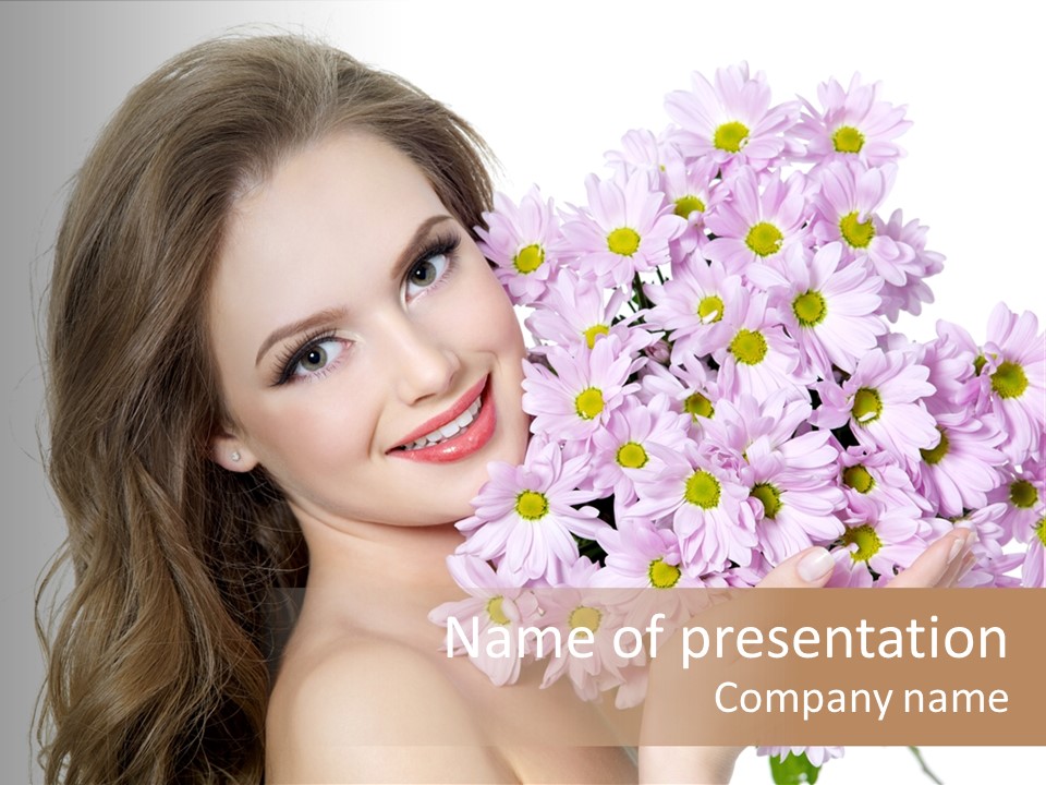 Bouquet Violet Young PowerPoint Template