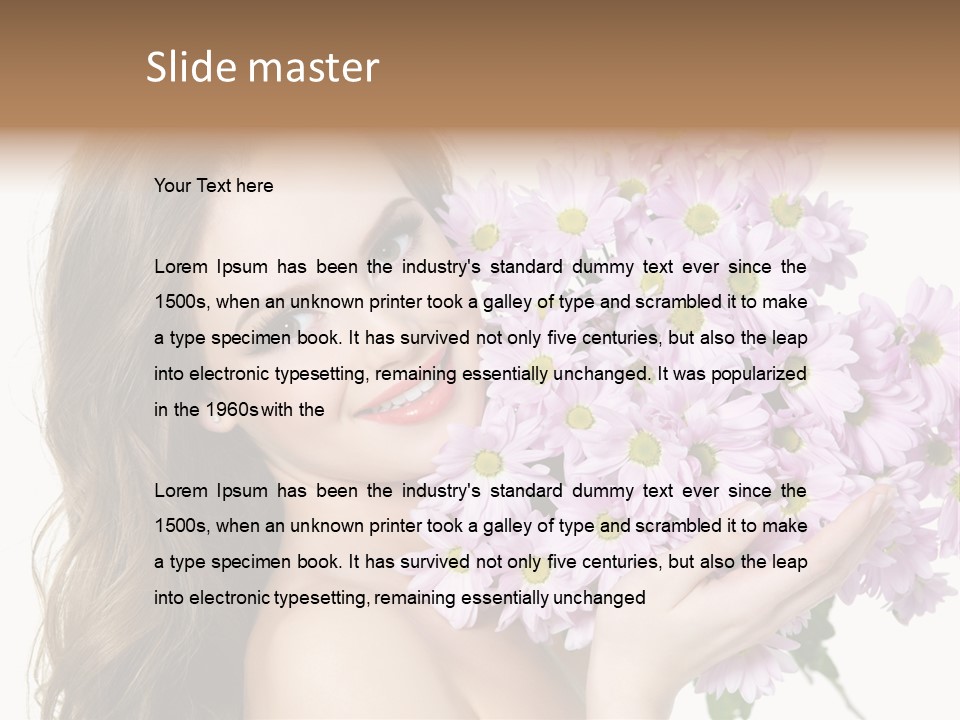 Bouquet Violet Young PowerPoint Template