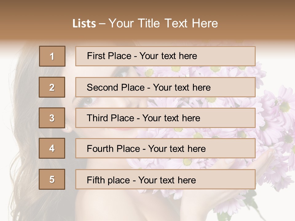 Bouquet Violet Young PowerPoint Template