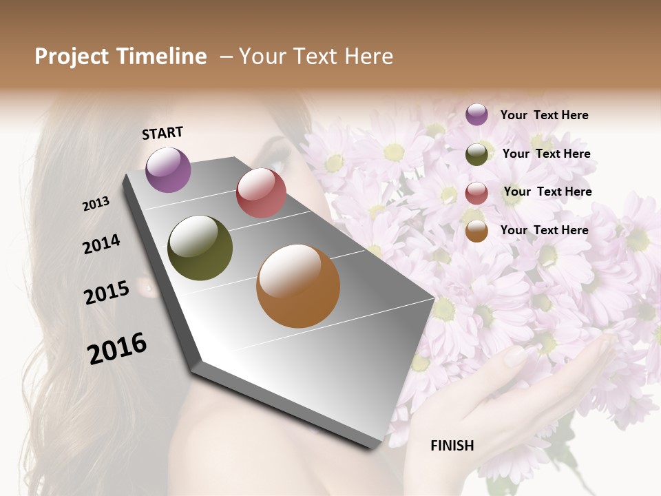Bouquet Violet Young PowerPoint Template