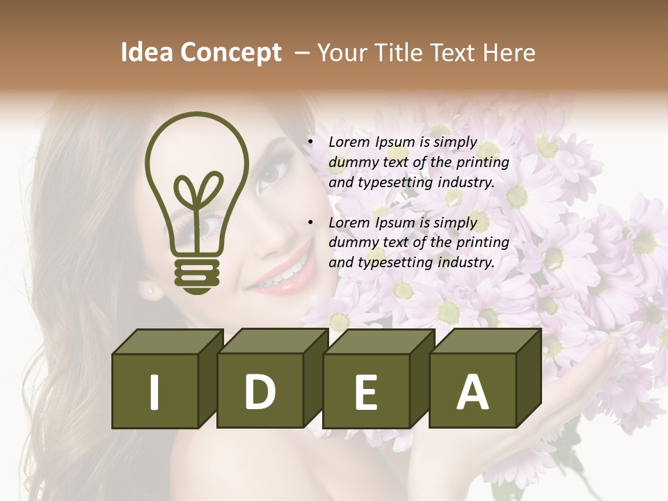 Bouquet Violet Young PowerPoint Template