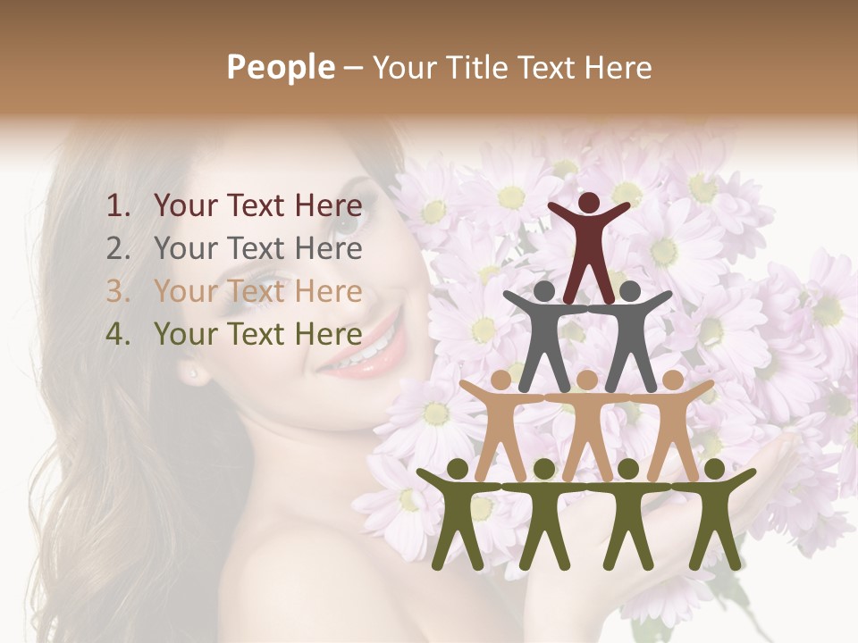 Bouquet Violet Young PowerPoint Template