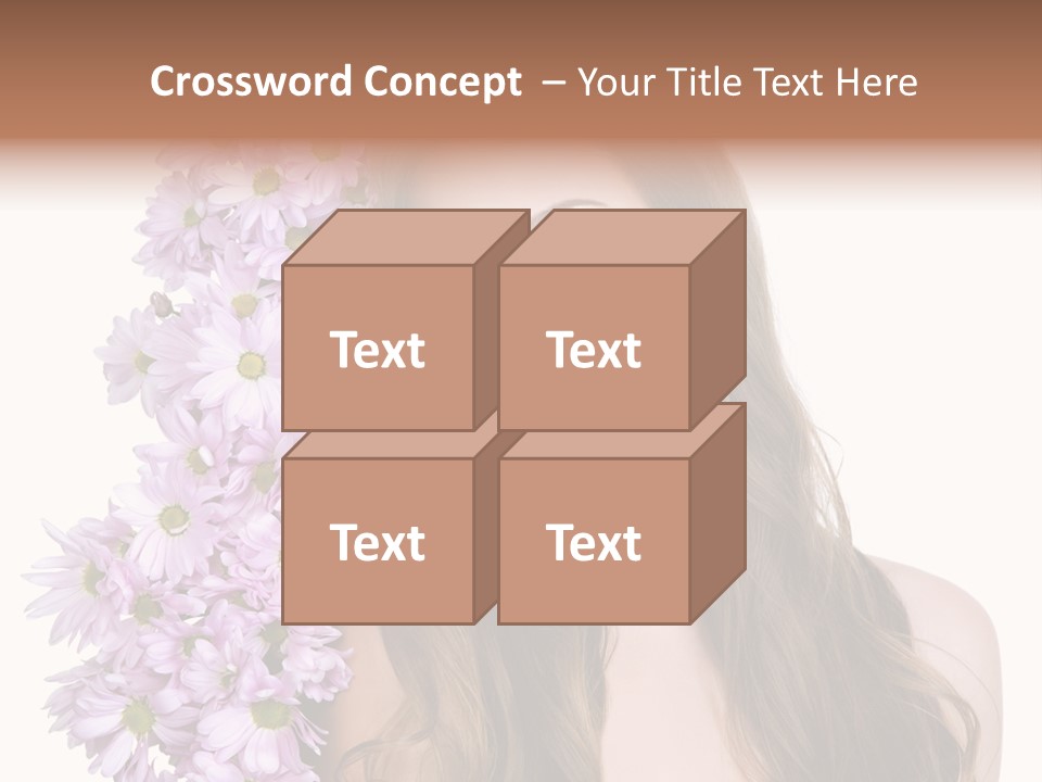 Beautiful Teenager White Background PowerPoint Template