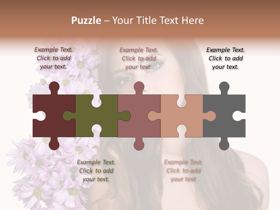 Beautiful Teenager White Background PowerPoint Template