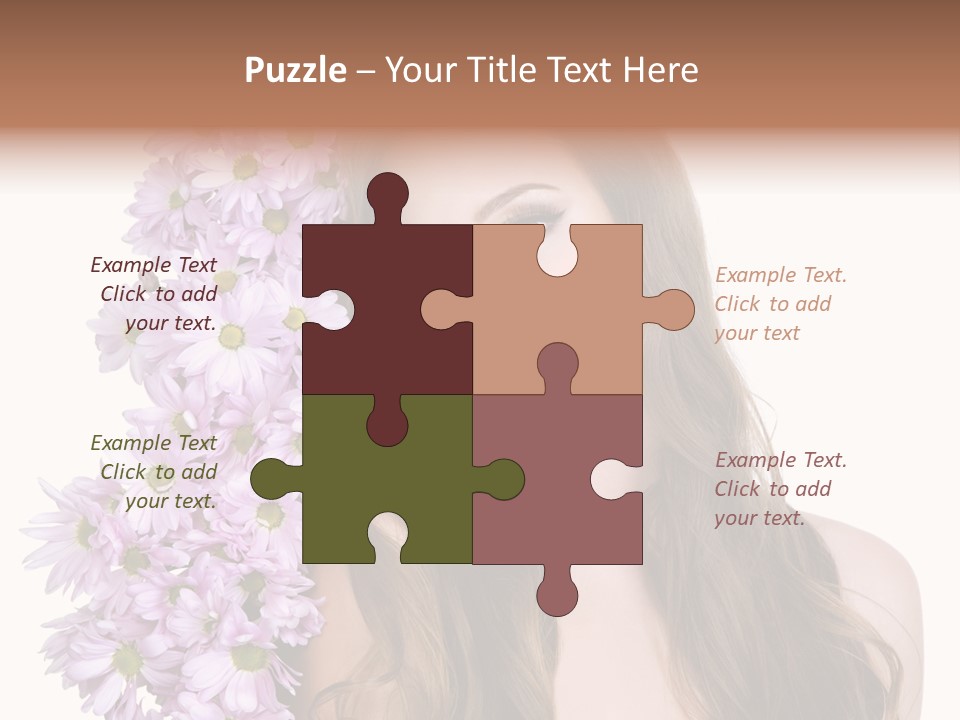 Beautiful Teenager White Background PowerPoint Template