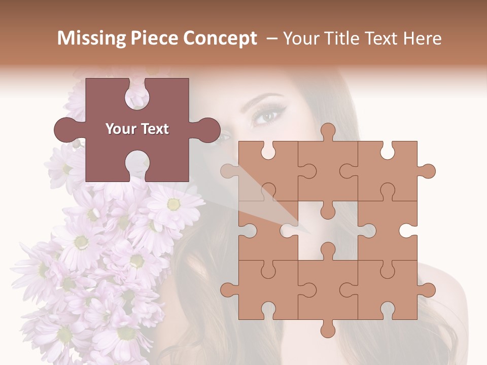 Beautiful Teenager White Background PowerPoint Template