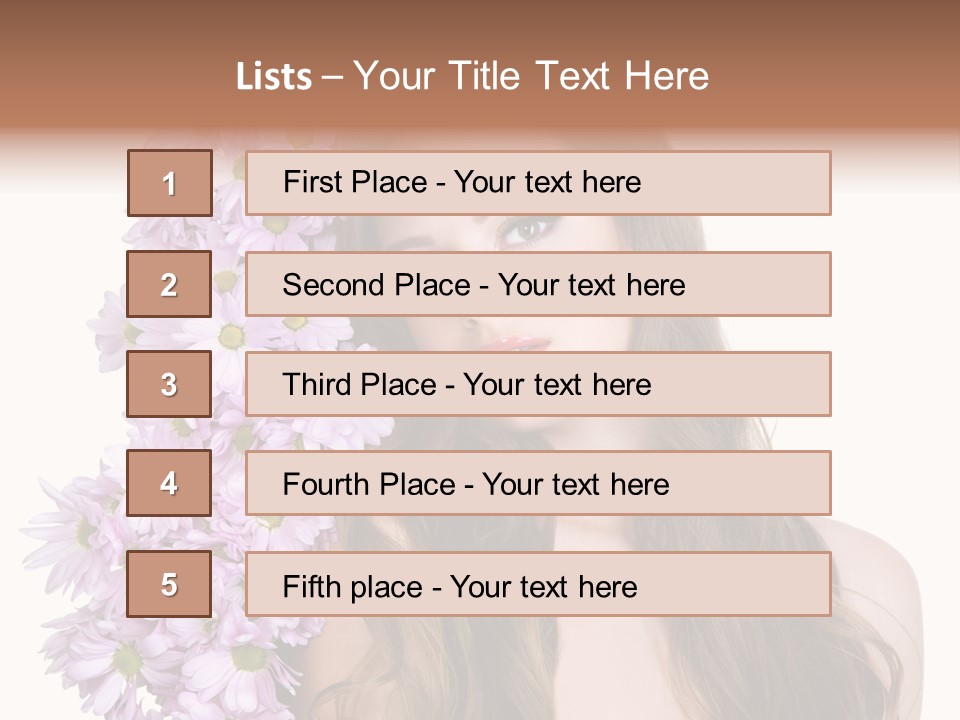 Beautiful Teenager White Background PowerPoint Template