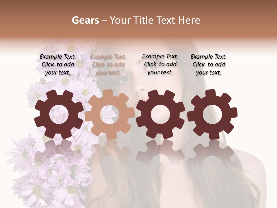 Beautiful Teenager White Background PowerPoint Template