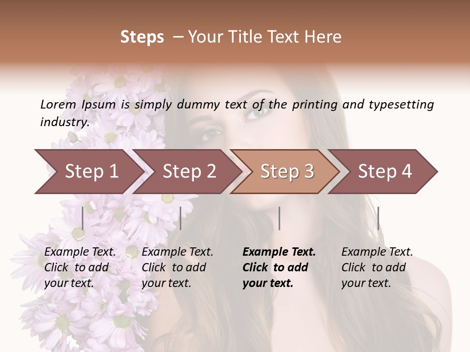 Beautiful Teenager White Background PowerPoint Template