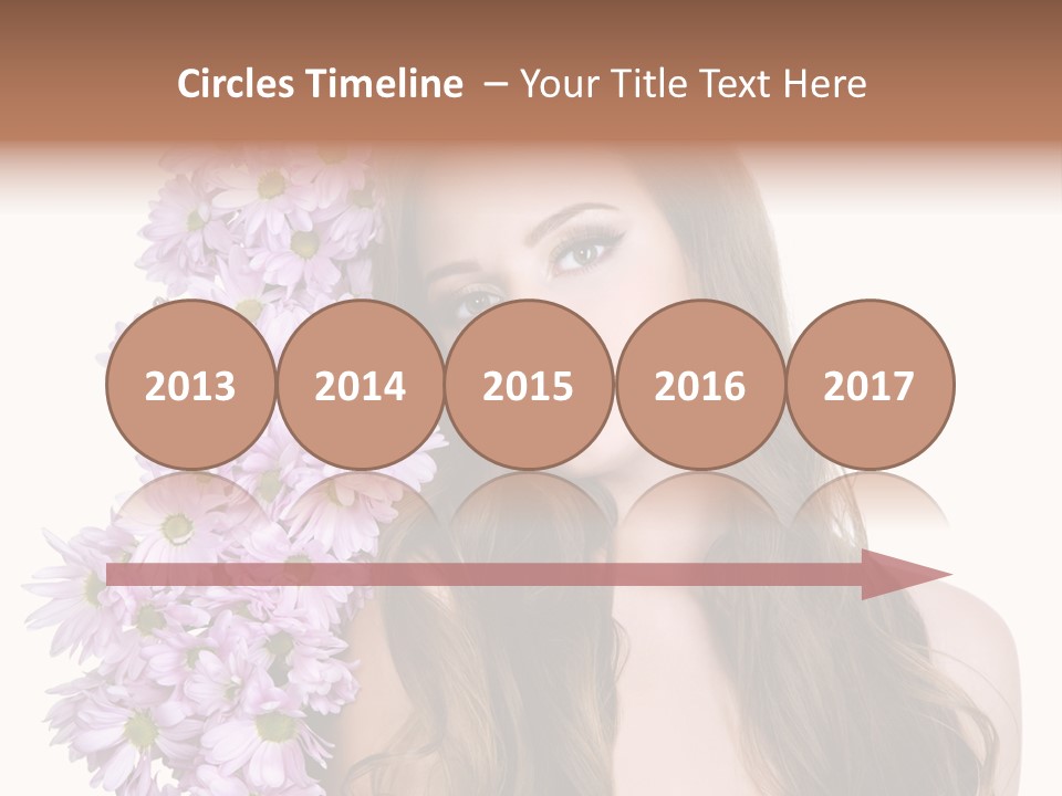 Beautiful Teenager White Background PowerPoint Template