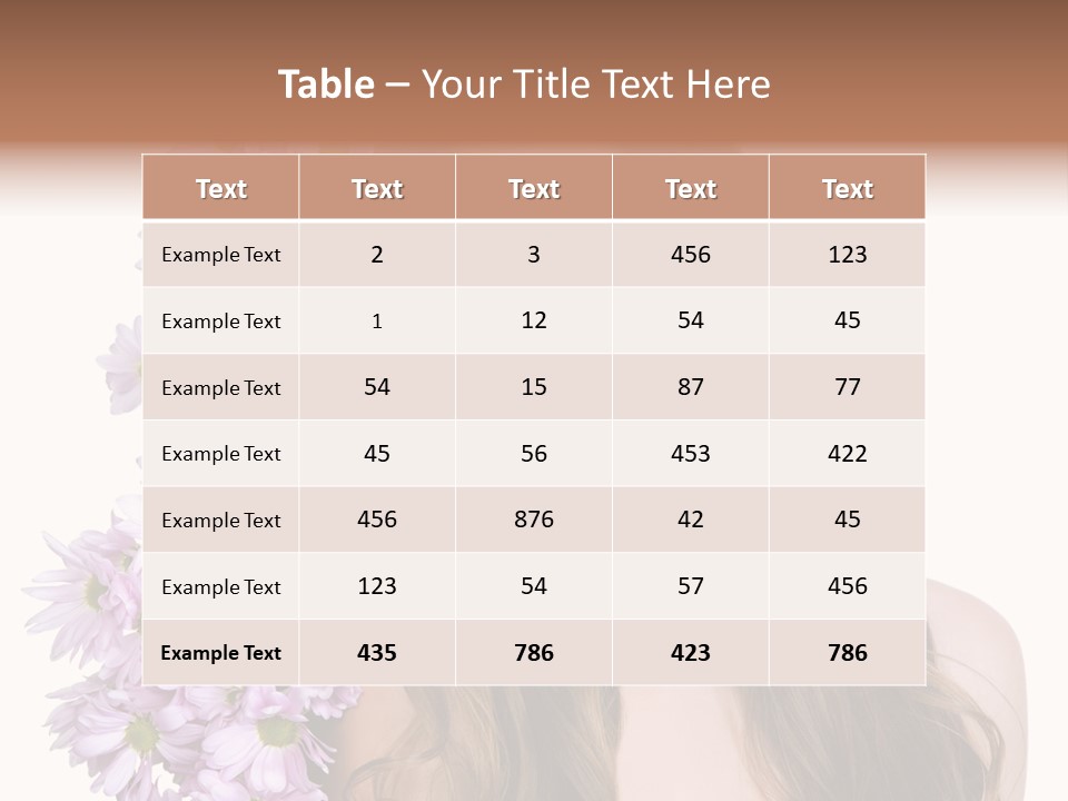 Beautiful Teenager White Background PowerPoint Template